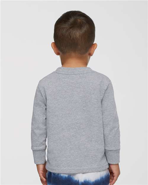 Rabbit Skins 3311 Toddler Cotton Jersey Long Sleeve Tee - Heather - model back