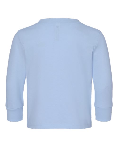 Rabbit Skins 3311 Toddler Cotton Jersey Long Sleeve Tee - Light Blue - back