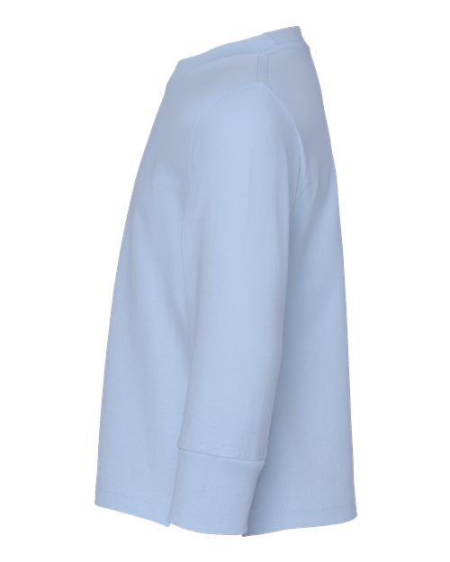 Rabbit Skins 3311 Toddler Cotton Jersey Long Sleeve Tee - Light Blue - side