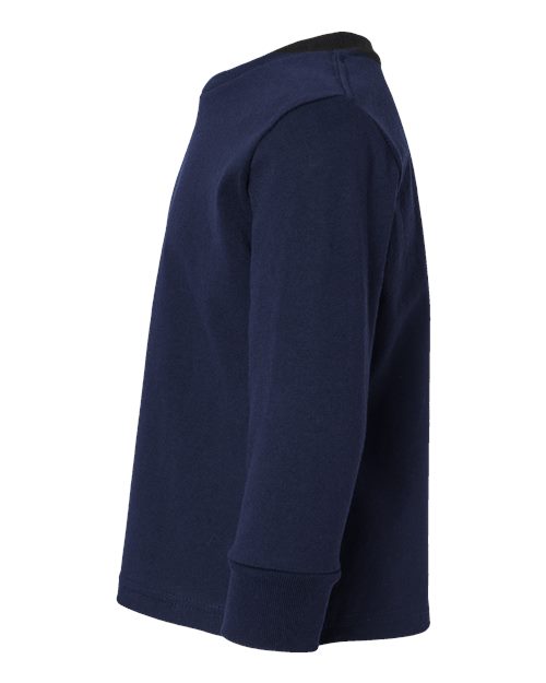 Rabbit Skins 3311 Toddler Cotton Jersey Long Sleeve Tee - Navy - side
