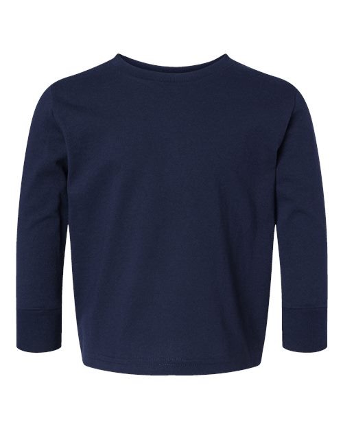 Rabbit Skins 3311 Toddler Cotton Jersey Long Sleeve Tee - Navy - front