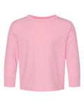 Rabbit Skins 3311 Toddler Cotton Jersey Long Sleeve Tee - Pink - front