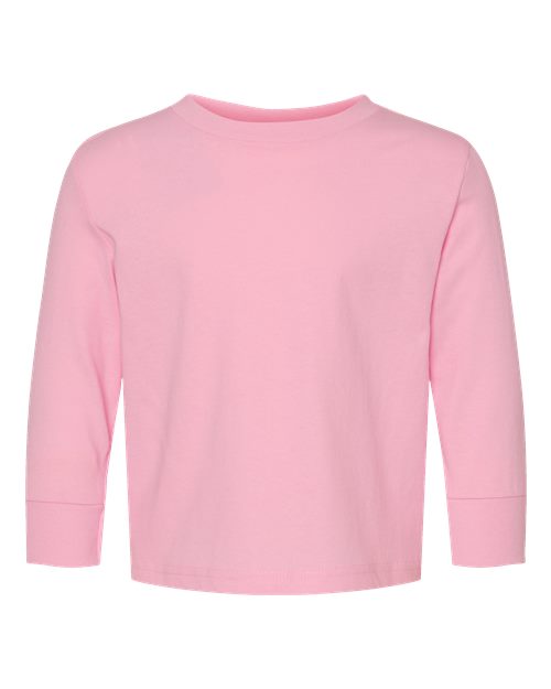 Rabbit Skins 3311 Toddler Cotton Jersey Long Sleeve Tee - Pink - front