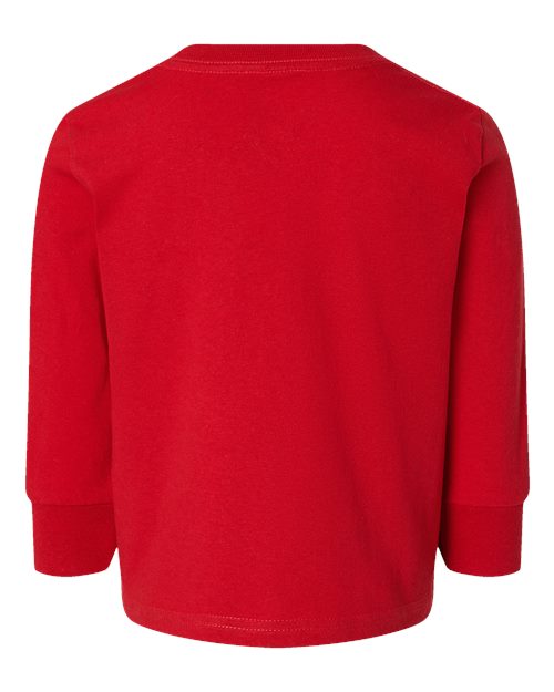 Rabbit Skins 3311 Toddler Cotton Jersey Long Sleeve Tee - Red - back