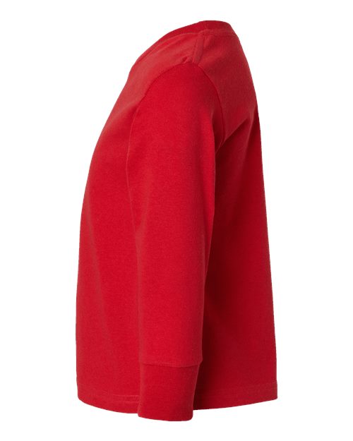 Rabbit Skins 3311 Toddler Cotton Jersey Long Sleeve Tee - Red - side