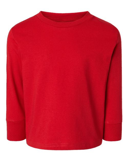 Rabbit Skins 3311 Toddler Cotton Jersey Long Sleeve Tee - Red - front