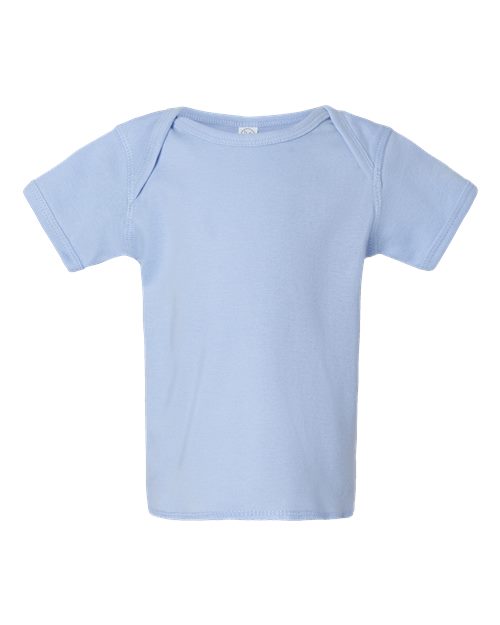 Rabbit Skins 3400 Infant Baby Rib Tee - Light Blue - front