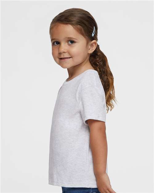Rabbit Skins 3301T Toddler Cotton Jersey Tee - Ash - model side