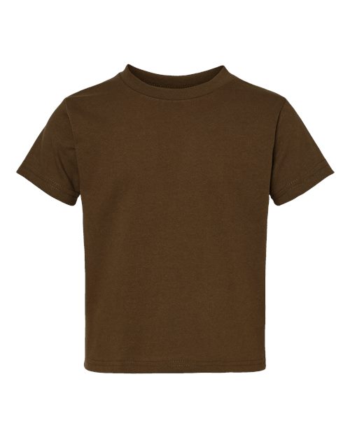 Rabbit Skins 3301T Toddler Cotton Jersey Tee - Brown - front