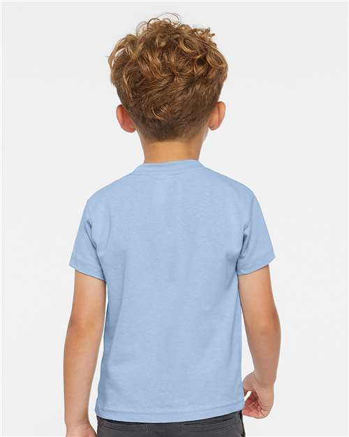 Rabbit Skins 3301T Toddler Cotton Jersey Tee - Light Blue - model back