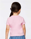 Rabbit Skins 3301T Toddler Cotton Jersey Tee - Pink - model back
