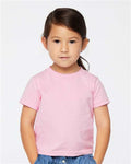 Rabbit Skins 3301T Toddler Cotton Jersey Tee - Pink - model front