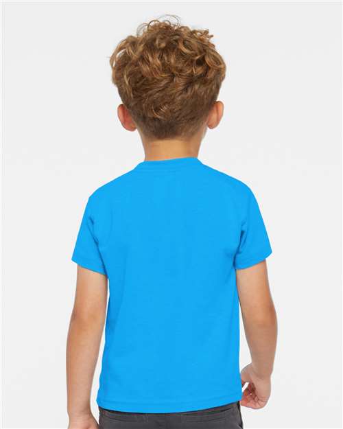 Rabbit Skins 3301T Toddler Cotton Jersey Tee - Turquoise - model back