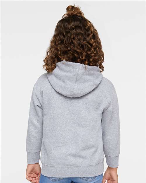 Rabbit Skins 3346 Toddler Full-Zip Fleece Hoodie Sweatshirt - Heather - model back