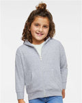 Rabbit Skins 3346 Toddler Full-Zip Fleece Hoodie Sweatshirt - Heather - model front