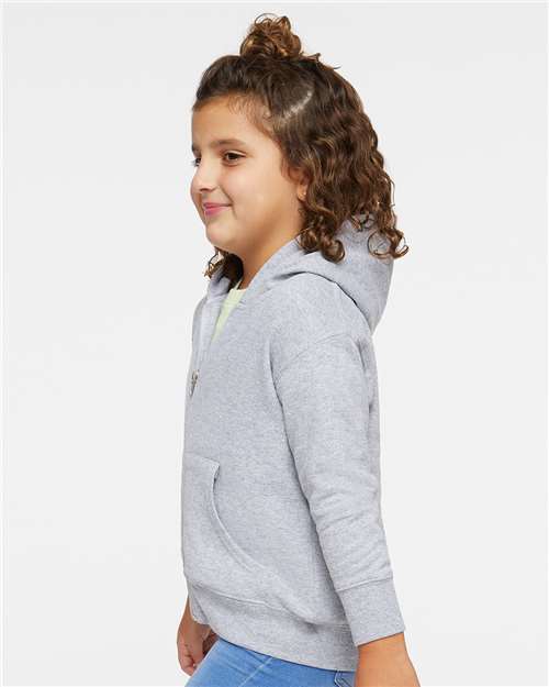 Rabbit Skins 3346 Toddler Full-Zip Fleece Hoodie Sweatshirt - Heather - model side