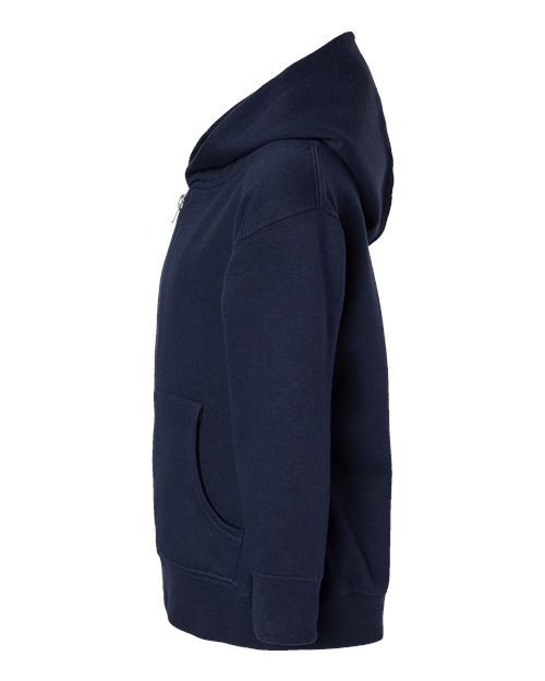 Rabbit Skins 3346 Toddler Full-Zip Fleece Hoodie Sweatshirt - Navy - side