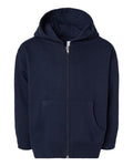 Rabbit Skins 3346 Toddler Full-Zip Fleece Hoodie Sweatshirt - Navy - front