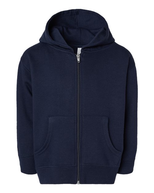 Rabbit Skins 3346 Toddler Full-Zip Fleece Hoodie Sweatshirt - Navy - front