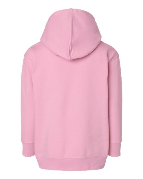 Rabbit Skins 3346 Toddler Full-Zip Fleece Hoodie Sweatshirt - Pink - back