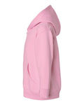 Rabbit Skins 3346 Toddler Full-Zip Fleece Hoodie Sweatshirt - Pink - side