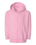 Rabbit Skins 3346 Toddler Full-Zip Fleece Hoodie Sweatshirt - Pink - front