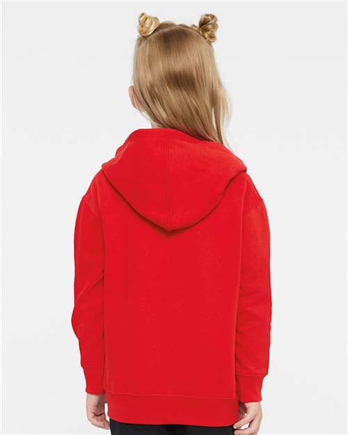 Rabbit Skins 3346 Toddler Full-Zip Fleece Hoodie Sweatshirt - Red - model back