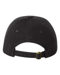 Valucap VC300Y Youth Small Fit Bio-Washed Dad Hat - Black - back