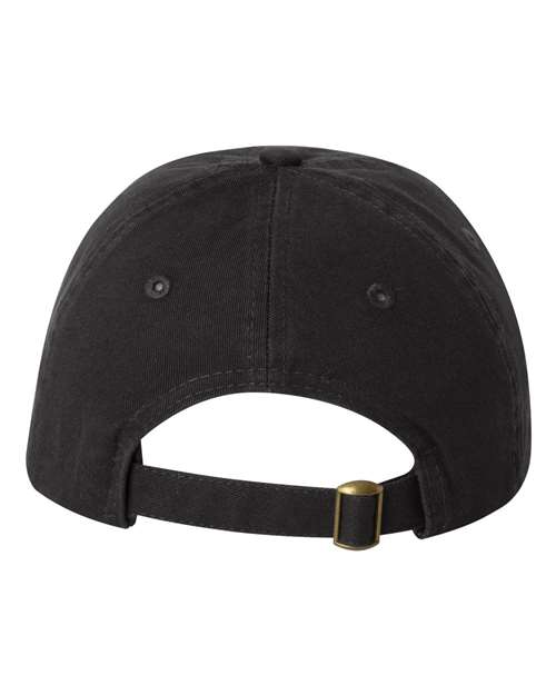 Valucap VC300Y Youth Small Fit Bio-Washed Dad Hat - Black - back