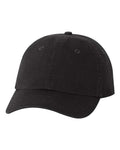 Valucap VC300Y Youth Small Fit Bio-Washed Dad Hat - Black - front