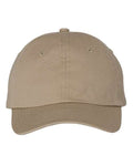 Valucap VC300Y Youth Small Fit Bio-Washed Dad Hat - Khaki - front