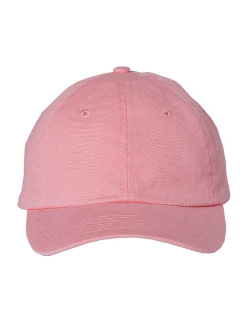 Valucap VC300Y Youth Small Fit Bio-Washed Dad Hat - Pink - front