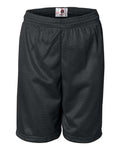Badger 2207 Youth Pro Mesh 6" Shorts - Black - front