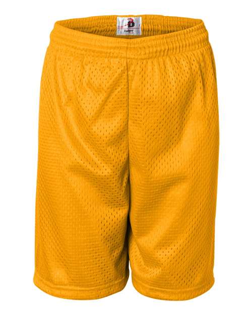Badger 2207 Youth Pro Mesh 6" Shorts - Gold - front