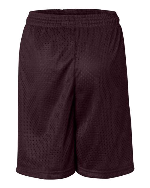 Badger 2207 Youth Pro Mesh 6" Shorts - Maroon - back