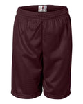 Badger 2207 Youth Pro Mesh 6" Shorts - Maroon - front