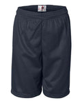 Badger 2207 Youth Pro Mesh 6" Shorts - Navy - front