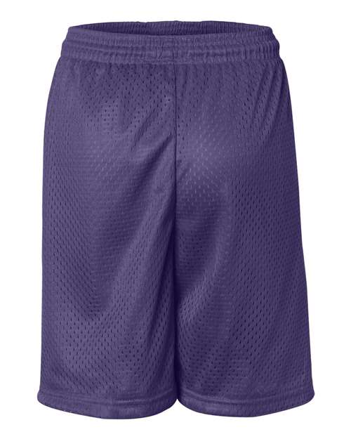 Badger 2207 Youth Pro Mesh 6" Shorts - Purple - back