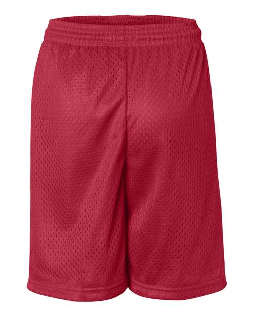 Badger 2207 Youth Pro Mesh 6" Shorts - Red - back