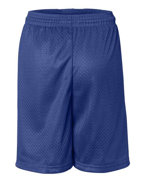 Badger 2207 Youth Pro Mesh 6" Shorts - Royal - back
