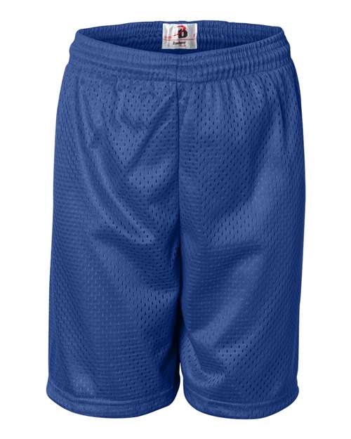 Badger 2207 Youth Pro Mesh 6" Shorts - Royal - front