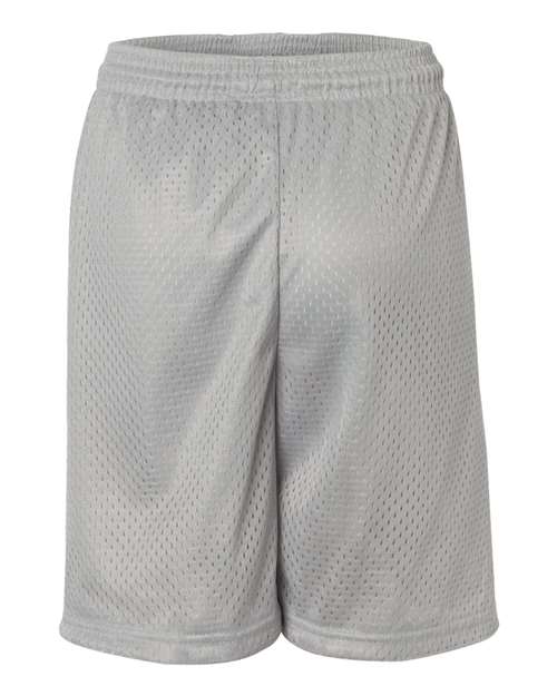 Badger 2207 Youth Pro Mesh 6" Shorts - Silver - back