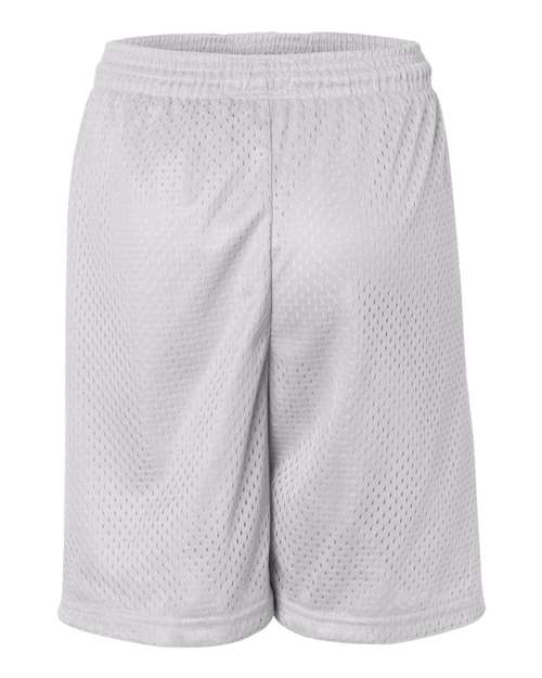 Badger 2207 Youth Pro Mesh 6" Shorts - White - back