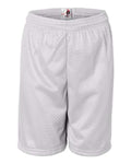 Badger 2207 Youth Pro Mesh 6" Shorts - White - front