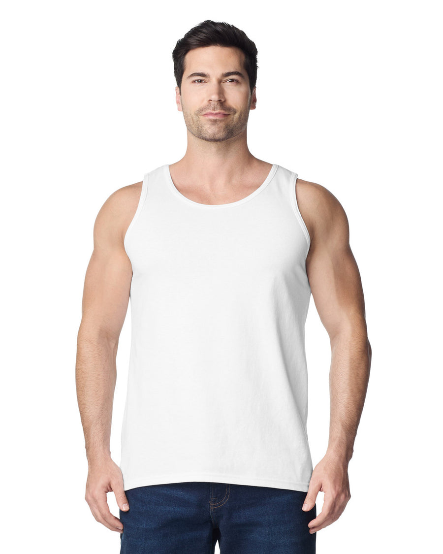Gildan G220 Ultra Cotton Tank Top - White - model front
