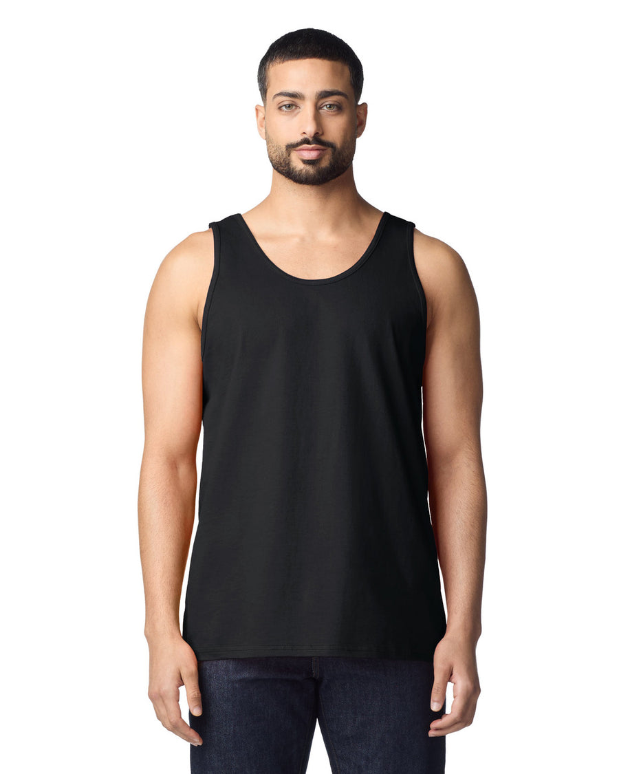 Gildan G220 Ultra Cotton Tank Top - Black - model front