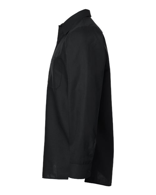 Red Kap SP14 Men's Industrial Long Sleeve Work Shirt - Black - side