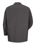 Red Kap SP14 Men's Industrial Long Sleeve Work Shirt - Charcoal - back