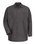 Red Kap SP14 Men's Industrial Long Sleeve Work Shirt - Charcoal - front