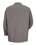 Red Kap SP14 Men's Industrial Long Sleeve Work Shirt - Grey - back